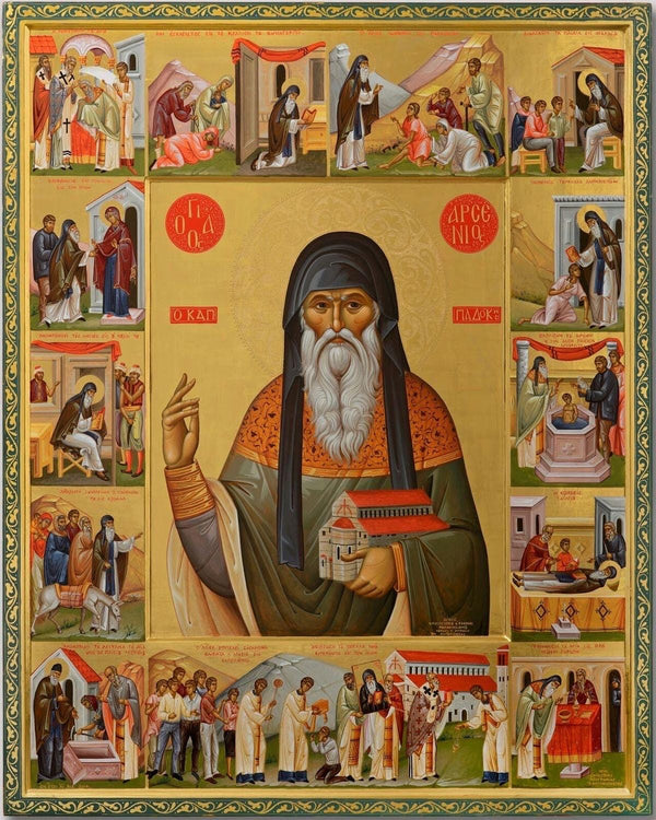 St Arsenios the Cappadocian 8x10in Handcrafted Icon