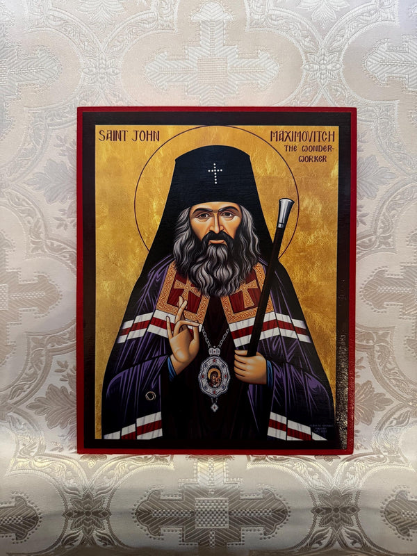 St John Maximovich 8x10in Handcrafted Icon