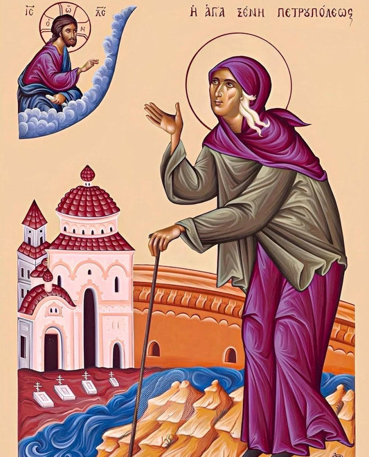 Saint Xenia 8x10in Handcrafted Icon