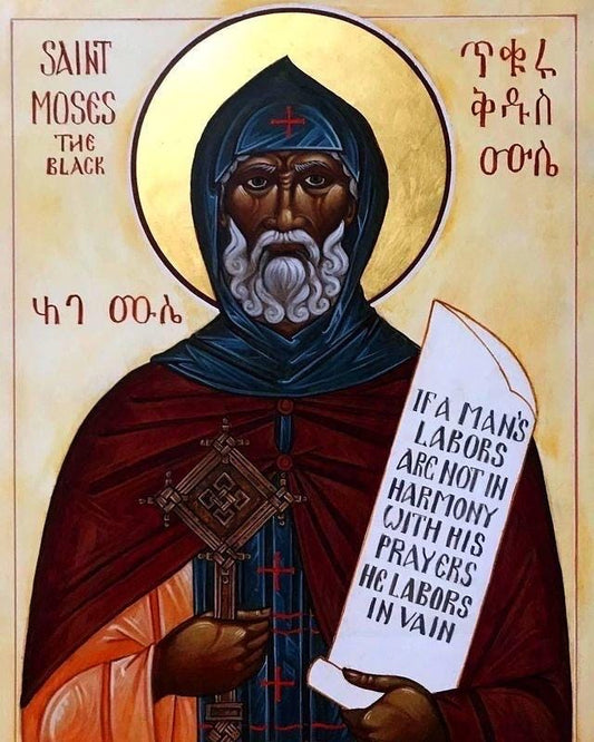 St Moses the Black 8x10in Handcrafted Icon