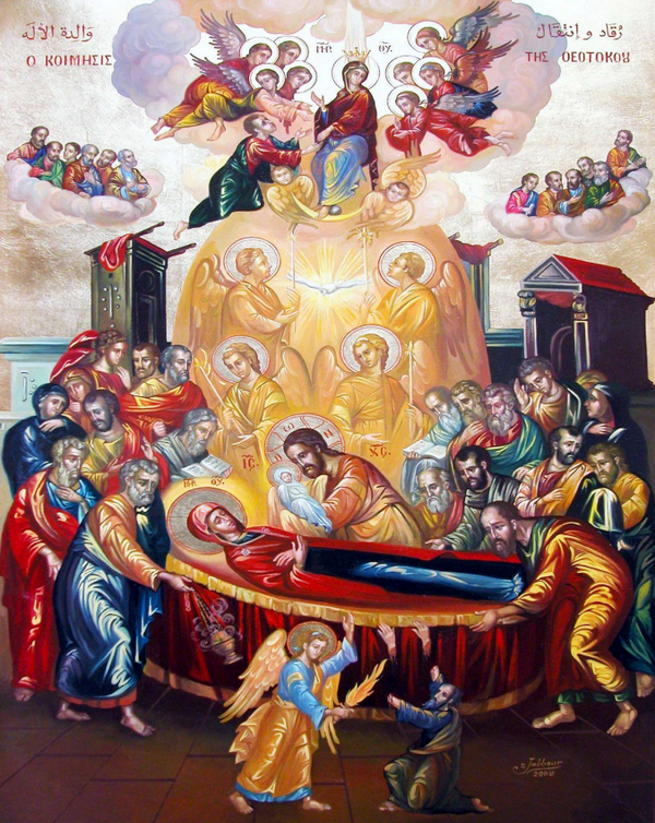 Dormition of the Theotokos 8x10in Handcrafted Icon