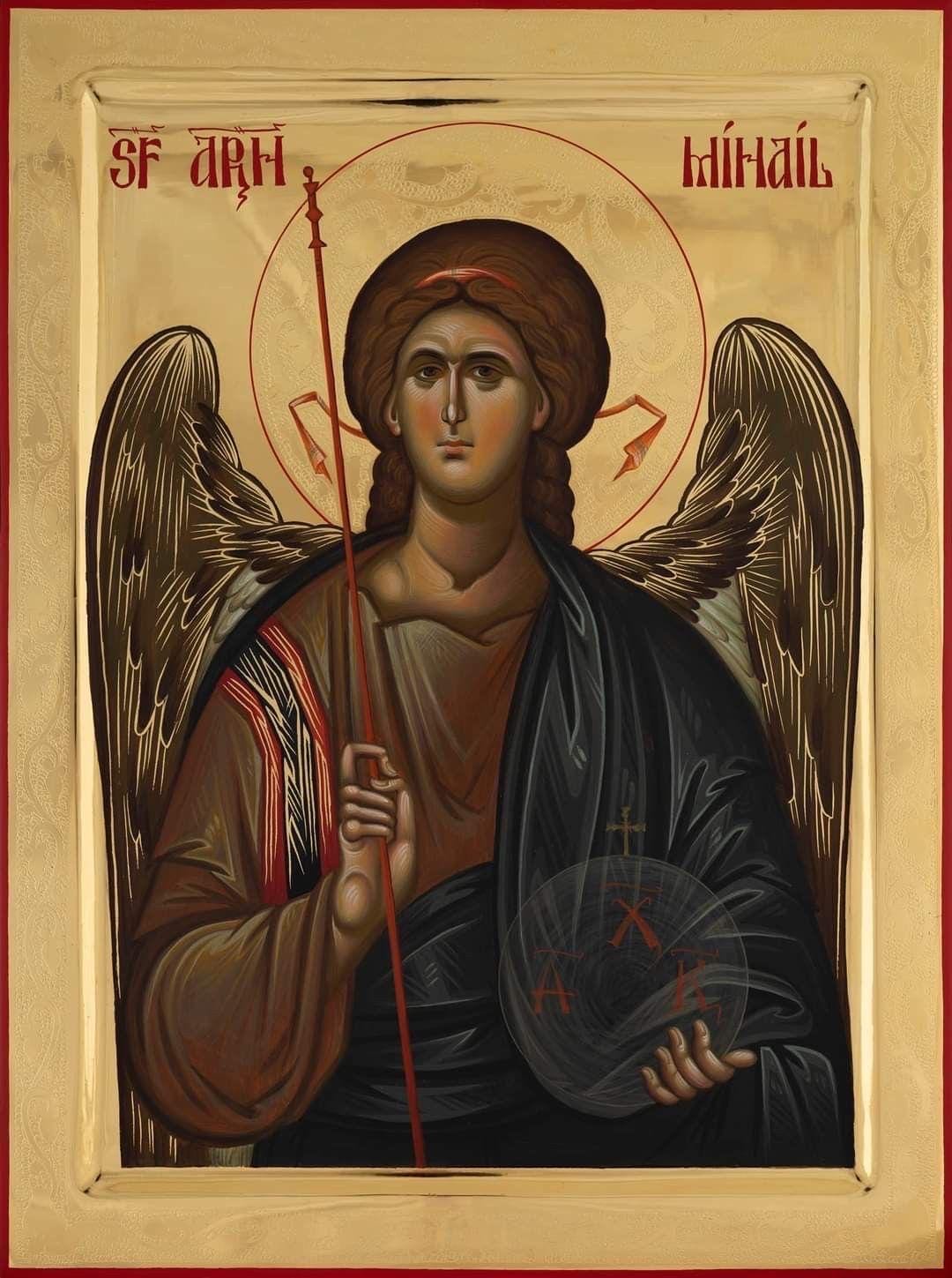 Archangel Michael v2 8x10in Handcrafted Icon