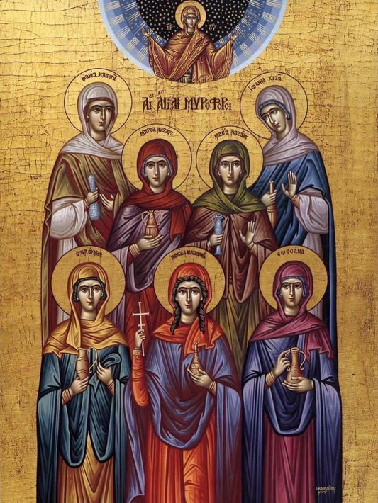 The Myrrh bearing woman 8x10in Handcrafted Icon