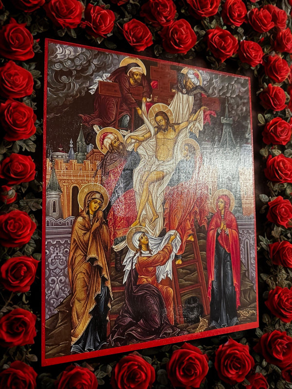 Descent from the Cross 8x10in Handcrafted Icon