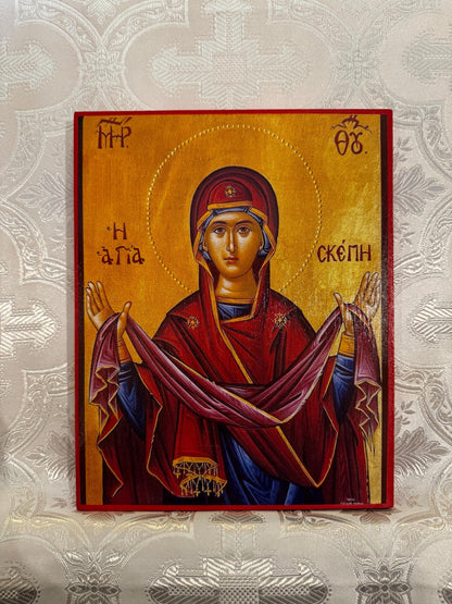 Protection of the Theotokos 8x10in Handcrafted Icon