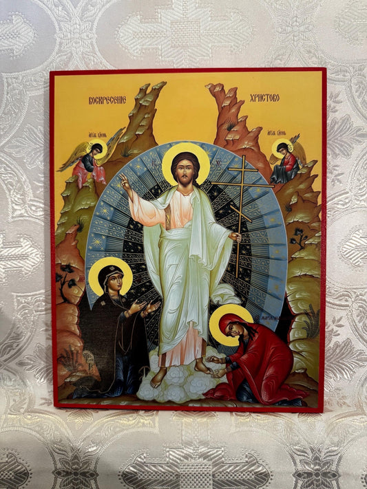 Resurrection of The Lord Jesus Christ 8x10in Handcrafted Icon