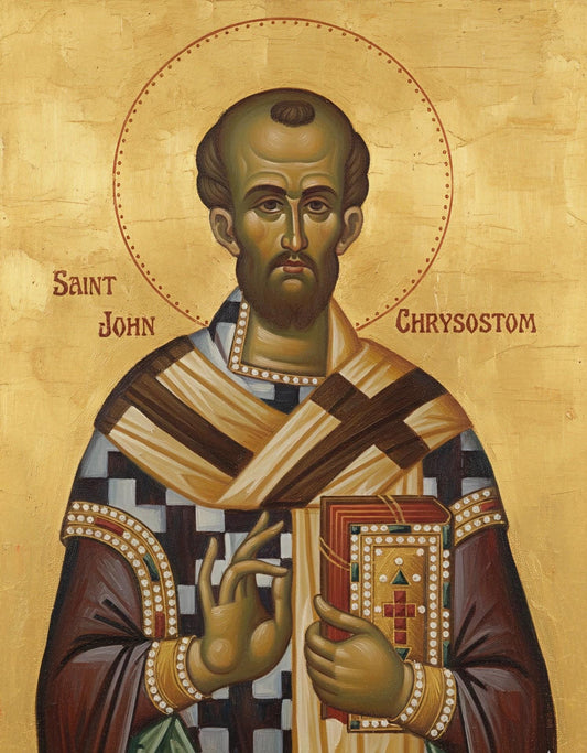 St John Chrysostom 8x10in Handcrafted Icon