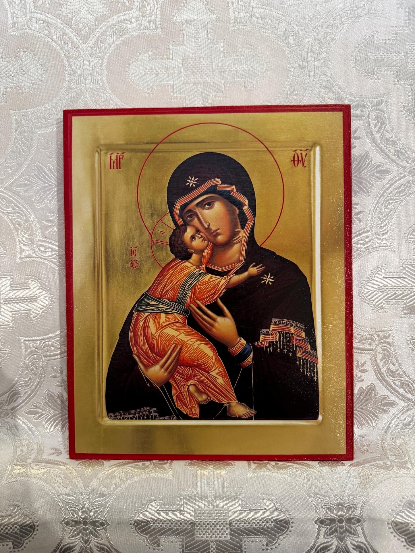 Our Lady of Vladimir 8x10in Handcrafted Icon