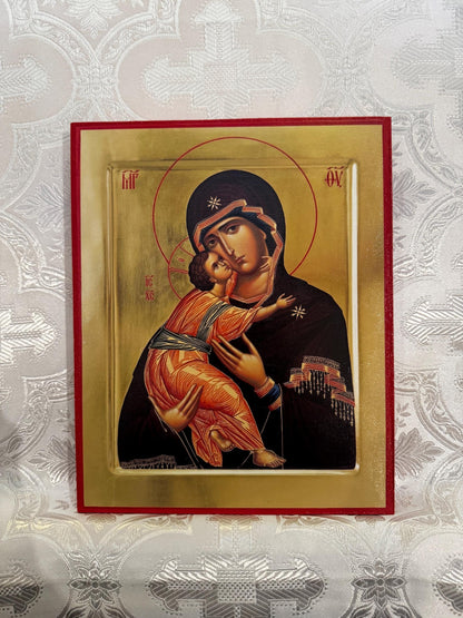 Our Lady of Vladimir 8x10in Handcrafted Icon