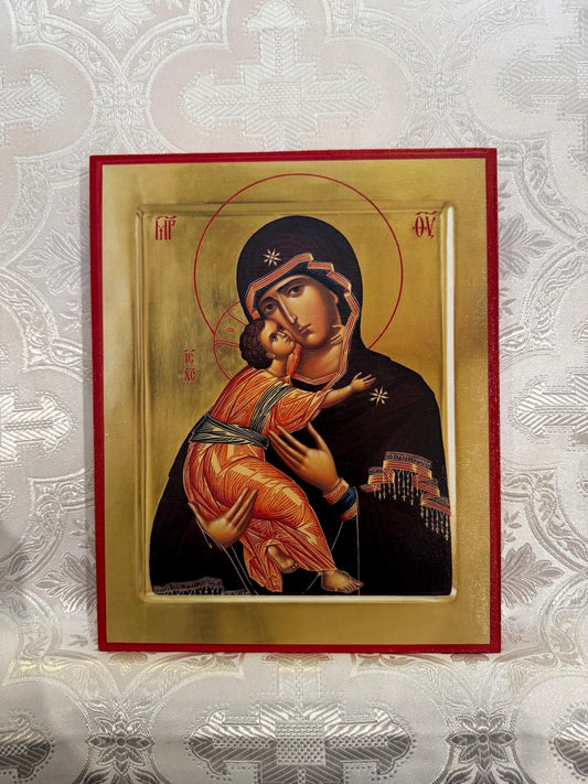 Our Lady of Vladimir 8x10in Handcrafted Icon