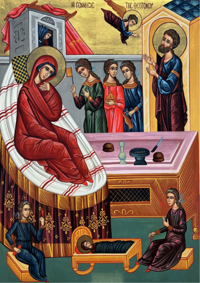 Nativity of the Theotokos 10x14in Handcrafted Icon
