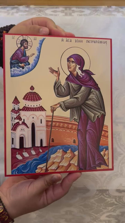 Saint Xenia 8x10in Handcrafted Icon
