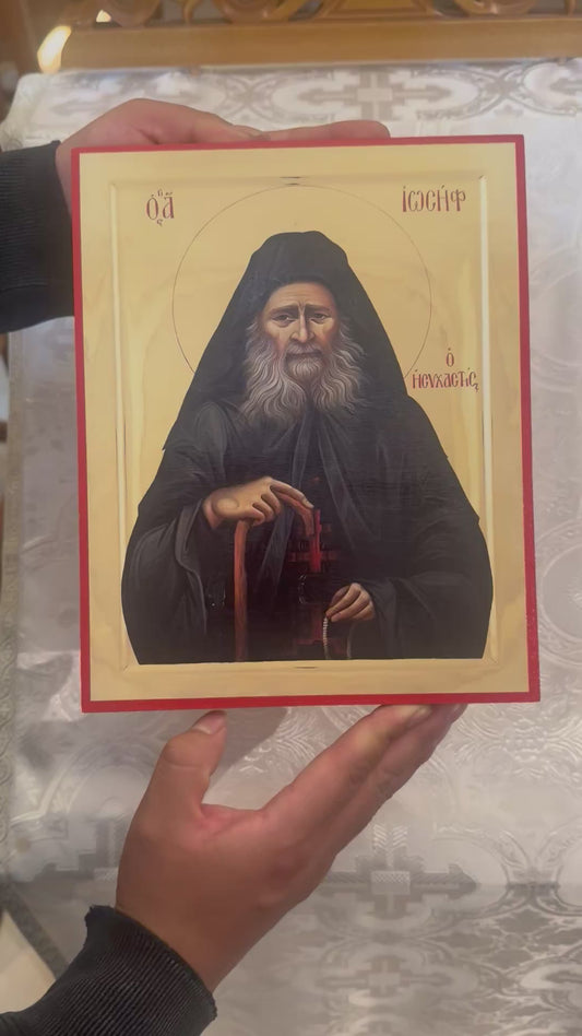 St Joseph the Hesychast 8x10in Handcrafted Icon