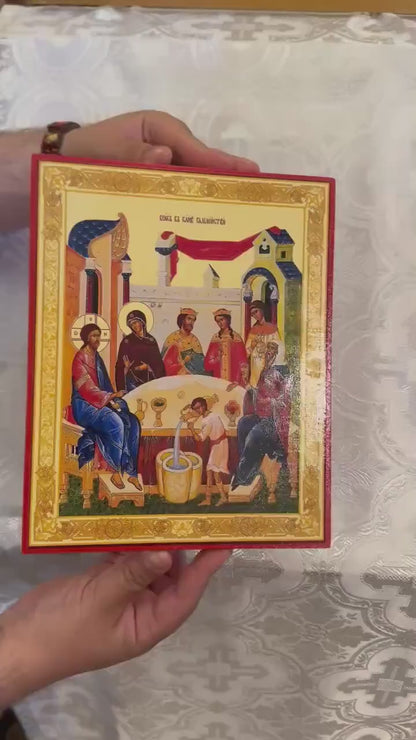 Wedding at Cana 8x10in Handcrafted Icon