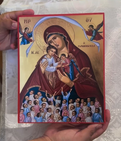 Our lady of Paradise 8x10in Handcrafted Icon