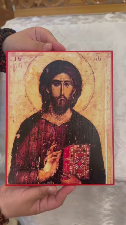 Lord Jesus Christ Pantocrator 8x10in Handcrafted Icon