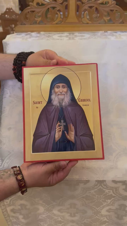 Saint Gabriel of Georgia 8x10in Handcrafted Icon