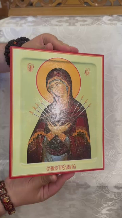 Our Lady of Sorrows 8x10in Handcrafted Icon