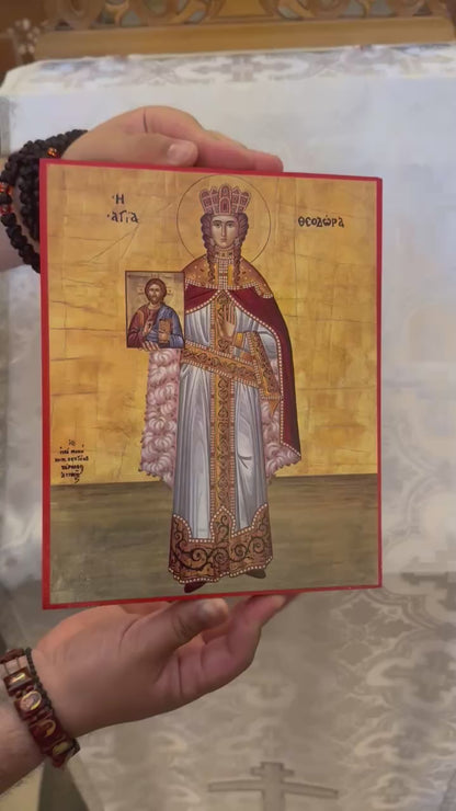 Saint Theodora The Empress 8x10in Handcrafted Icon