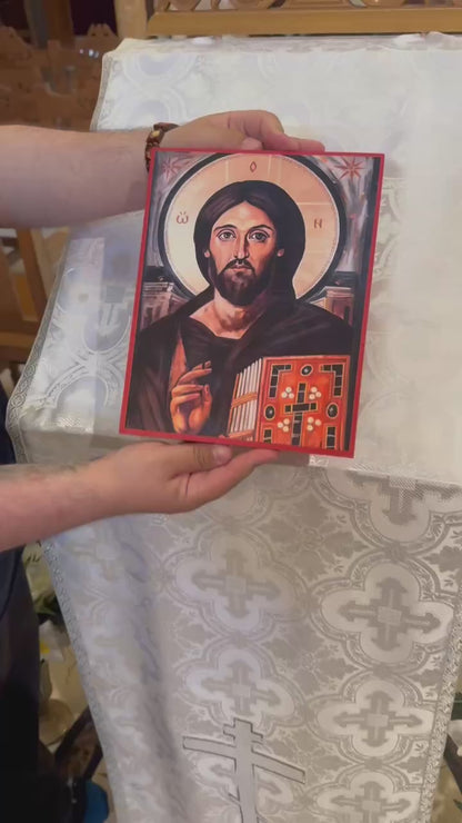 Lord Jesus Christ Pantocrator Of Sinai 8x10in Handcrafted Icon