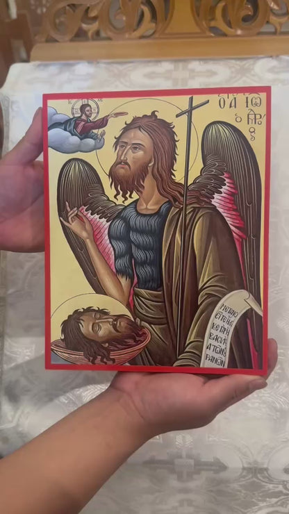 Saint John the Forerunner 8x10in Handcrafted Icon
