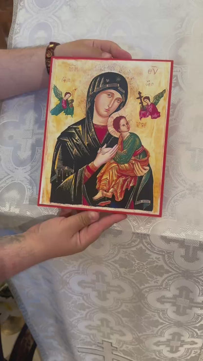 Our Lady Of Perpetual Help 8x10in Handcrafted Icon