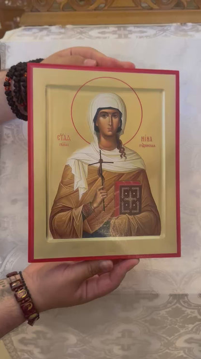 Saint Nina Enlightner of Georgia 8x10in Handcrafted Icon