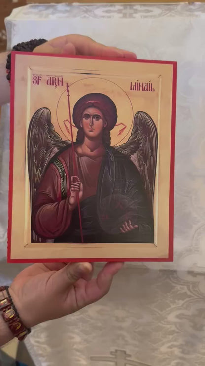 Archangel Michael v2 8x10in Handcrafted Icon