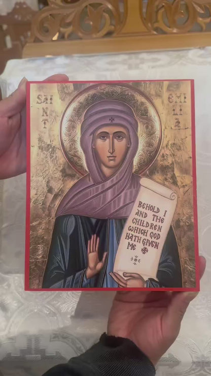 Saint Emilia 8x10in Handcrafted Icon