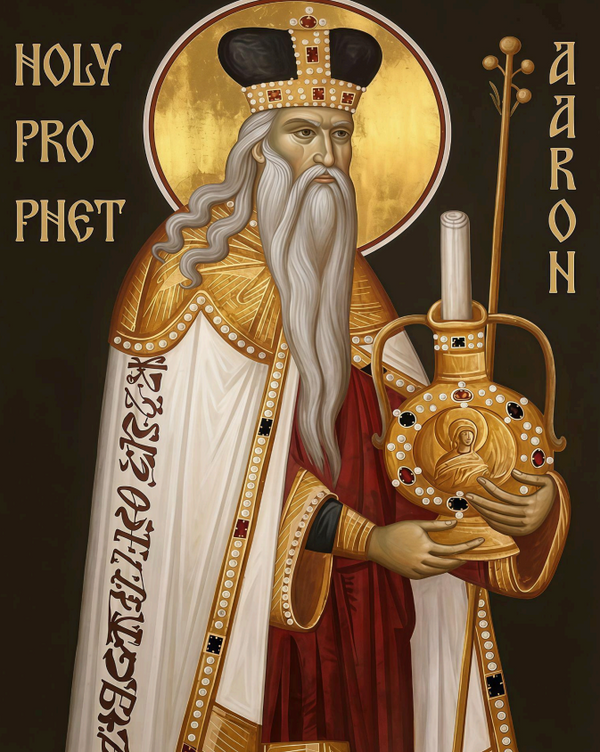 Holy Prophet Aaron 8x10in Handcrafted Icon